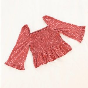 Square Neck Smocked Top - NWT